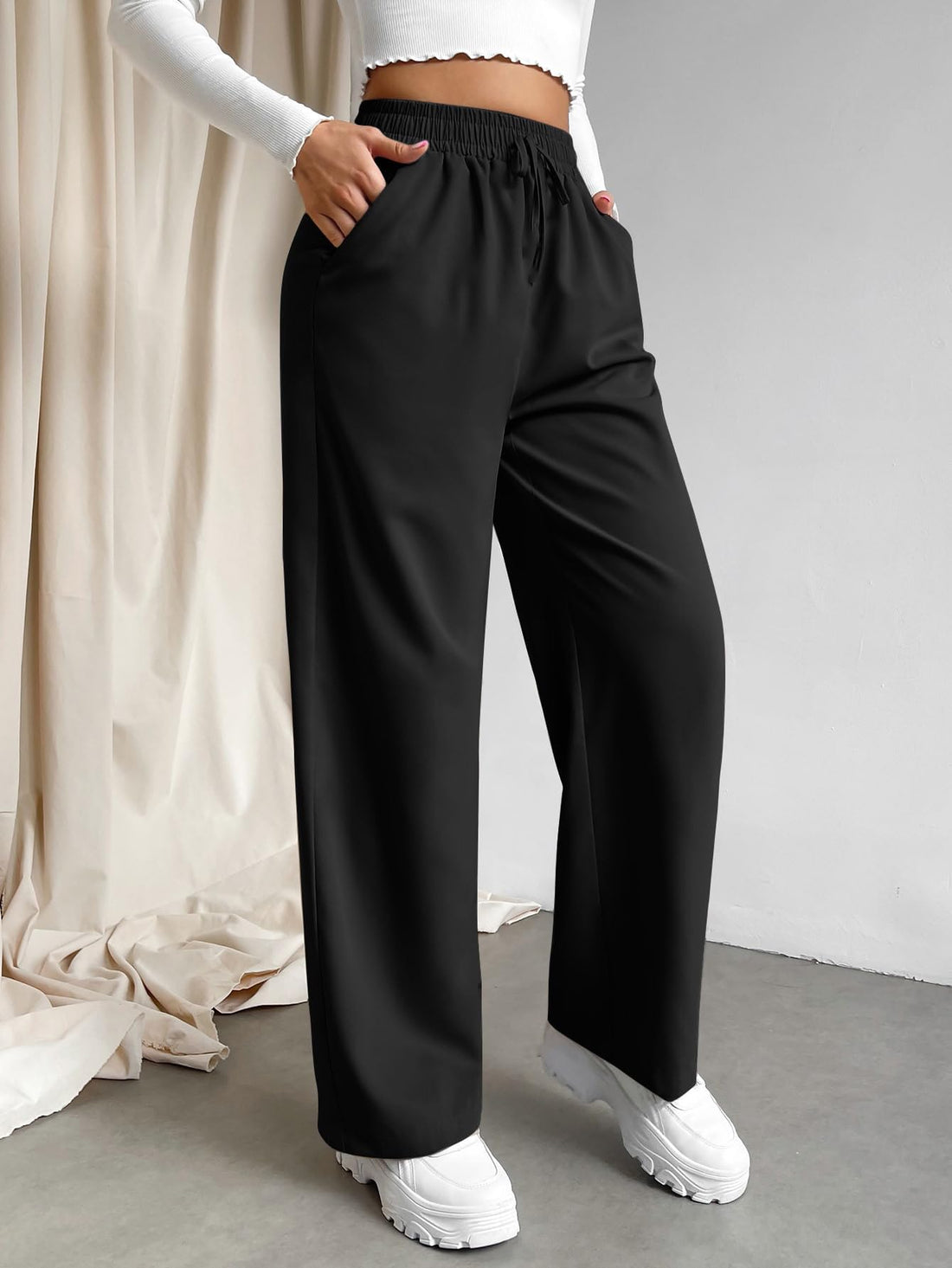Women's Wide Leg Track Pants